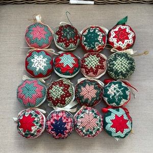 Handmade quilted ornaments